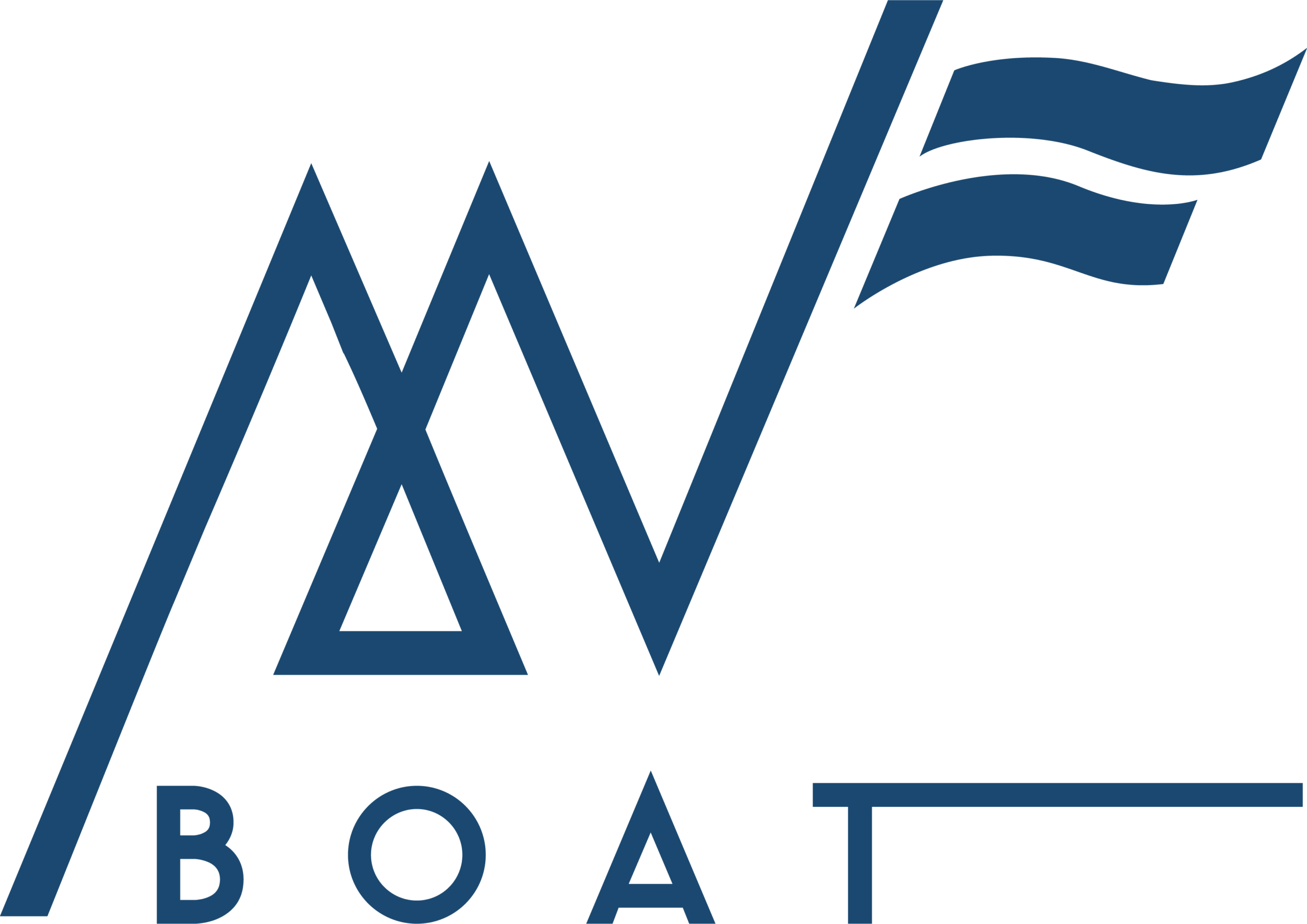 Logo carée MV BOAT en bleu navy
